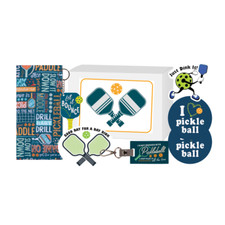 Pickleball Gift Set Box With Towel Car Coasters Magnet Keychain Luggage Tag