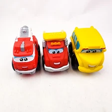Hasbro Playskool Chuck And Friends 4" Truck Lot Fire Truck Bus Dump Truck
