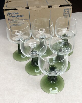 6 Schott Zwiesel Crystal Wine Rummer Goblet Glasses Beehive Winzer Schorle New