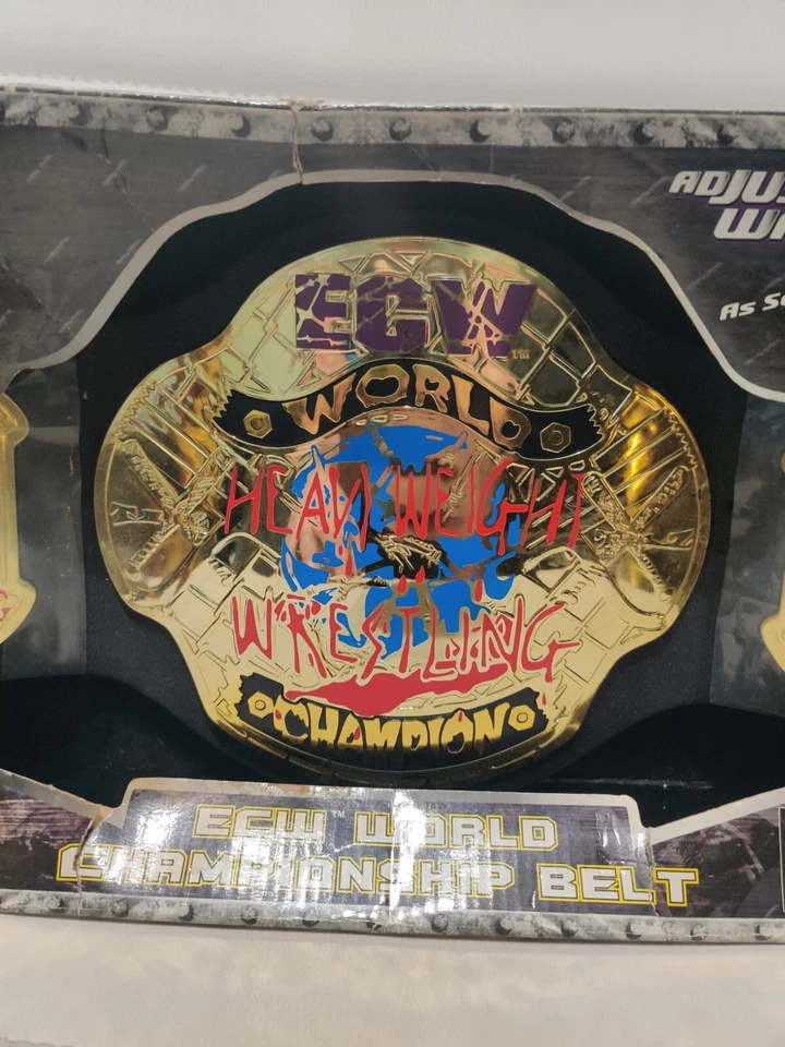 WWE Classic ECW World Heavyweight Championship Title Belt 2008 Jakks Pacific  - Image 3 of 4