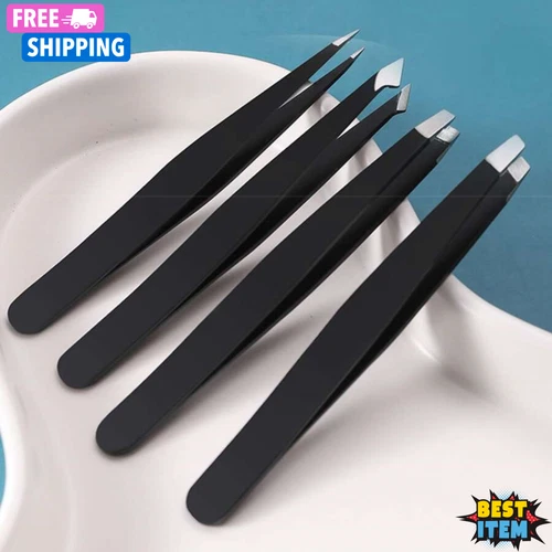 6Pcs Professional Tweezers Multi-Purpose Eyebrow Tweezers & Ingrown Facial Hair - Picture 23 of 23