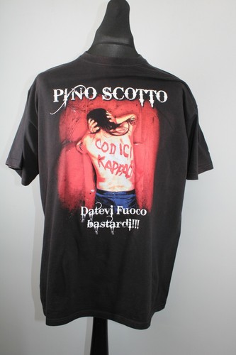 Pino Scotto Camicia Originale Ufficiale Datevi Fuoco Bastardi Promozionale Circa prezzo ebay