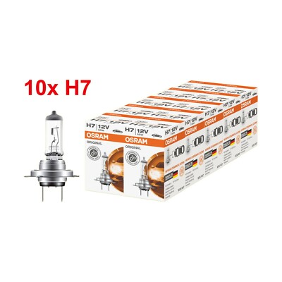 10x Stück OSRAM Classic 12V H7 55W Halogen Scheinwerferlampen Birne Lampen