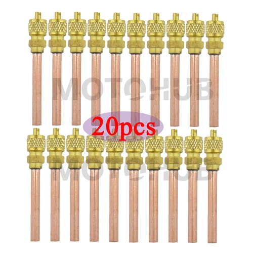 20x Service/Access Valve 1/4" SAE *1/4" OD *2.75" Stem Core AC Refrigeration Kit