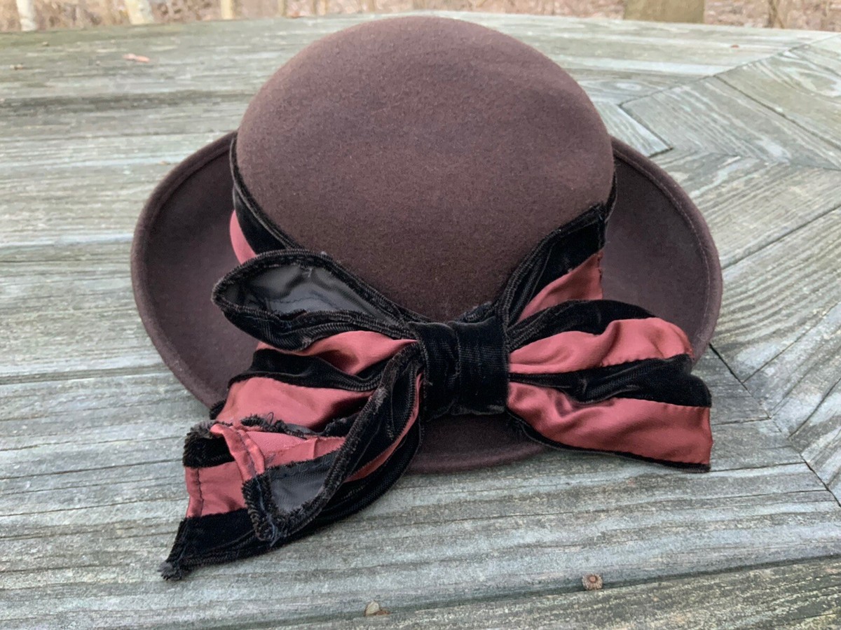 New York Toucan Collection Wool Felt Chocolate Brown Women\'s Hat Accessory With Dark Chocolate Brown Hat Wool/Felt By Toucan New York  main image 2