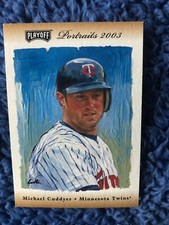 Minnesota Twins MICHAEL CUDDYER signed 2003 Playoff Portraits Certified #21/100