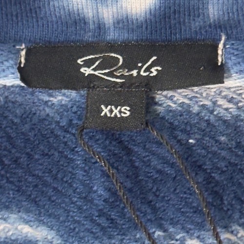 RAILS RAMONA PULLOVER SWEATSHIRT IN STRIPED INDIGO TIE DYE NWT WOMEN'S SIZE XXS - Picture 7 of 14