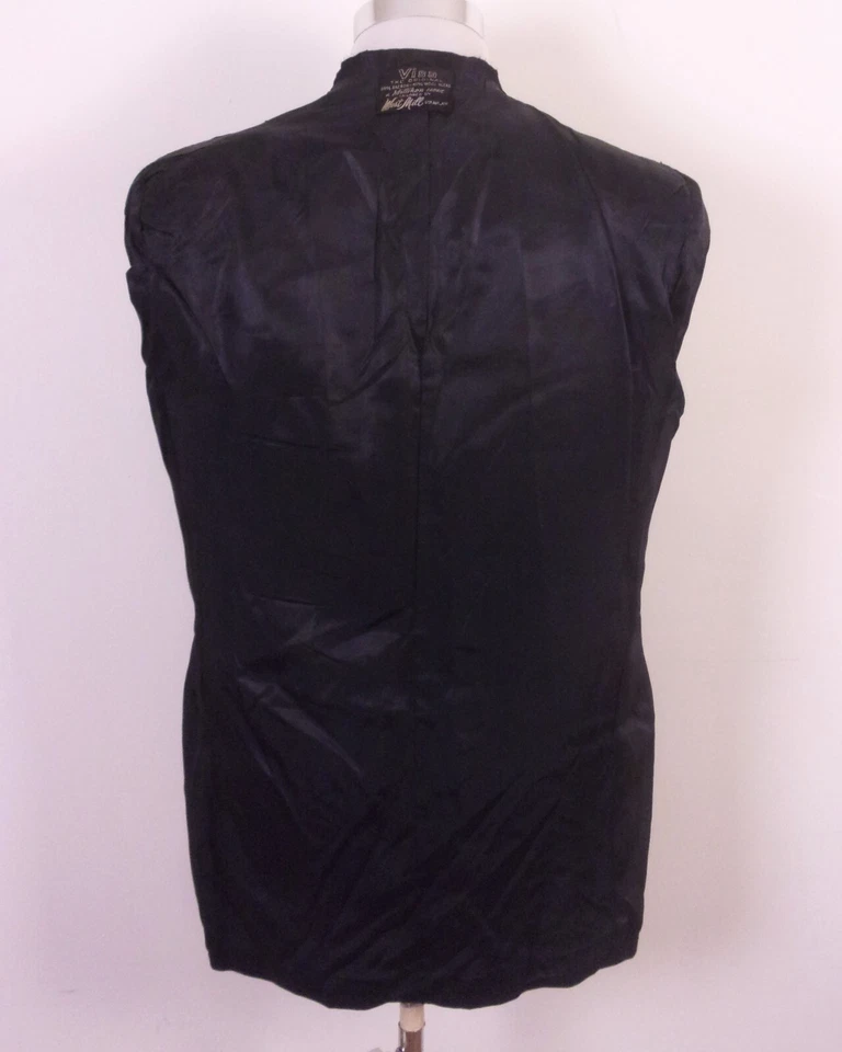 vintage 60s VISA Milliken Fabric Tux Tuxedo Jacket Dinner Formal Sparkle 42 R - Image 4 of 4