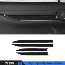 Car Inner Door Strip Panel Decor Trim 4X For Ford Ranger 2023-2024 Bright Black