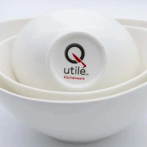 Utilé 3 Tier White Bowl with metal rack - Picture 4 of 7