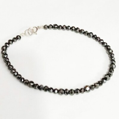Black Diamond Armband 3 MM 16.5cm Qualität AAA Zertifiziert! Geburtstagsgeschenk