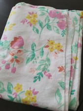 Carters new Pink green Cotton Flannel Baby Girl Receiving Blanket Flowers lovey