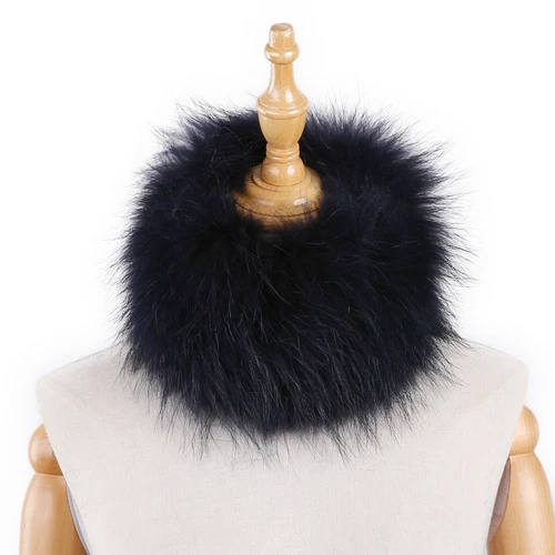 Women's Headband 100% Genuine Fox Fur Knitted Neck Warmer Furry Fur Hairband - Picture 9 of 31