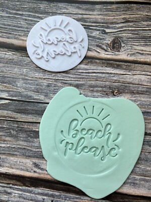 Beach Please Plätzchenstempel, Sommer, Urlaub, Fondantstempel, Urlaub, Sonne