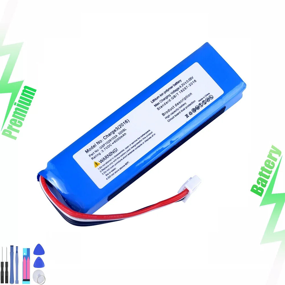 6000mAh GSP1029102A Battery Replacement for JBL Charge 2016 - Main Image