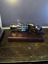 Chrome Sculpture Interlocking Hands