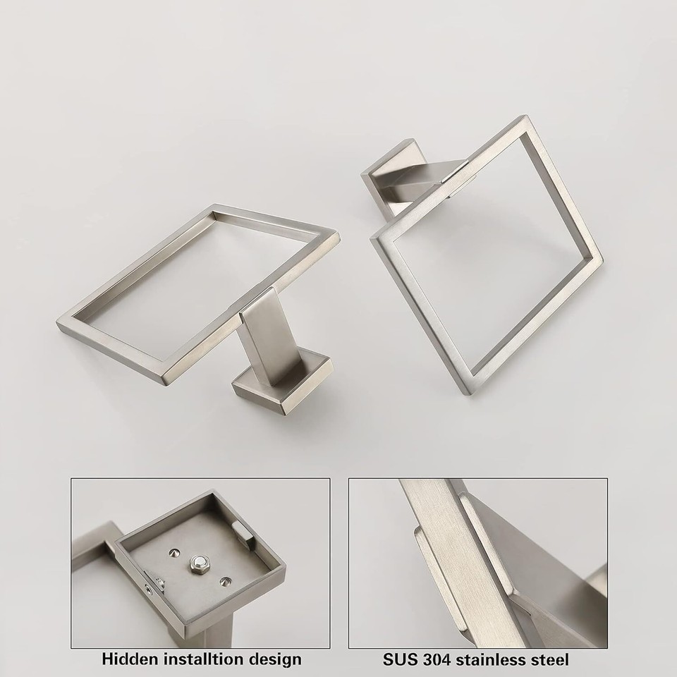 SKOWLL Towel Holder Wall Mount Hand Towel Ring Bathroom Towel Rack No