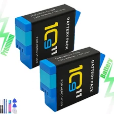 2x for GoPro Rechargeable Li-Ion Battery 2000mAh HERO9/10/11 Black ADBAT-001
