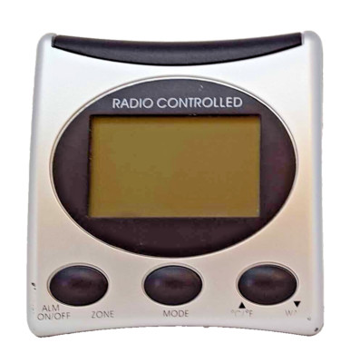 Technoline Radio Alarm Digital Watch Time Room Temperature Quartz Battery Silver
