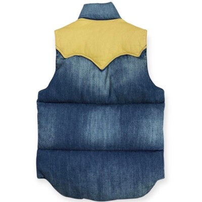 Rocky Mountain Featherbed × BEAMS Exclusive Denim Down Vest Size