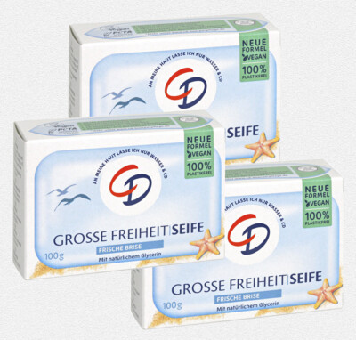   3 x 100 g CD FRISCHE BRISE   GROßE FREIHEIT   FEUCHTIGKEITSSPENDER GLYCERIN  