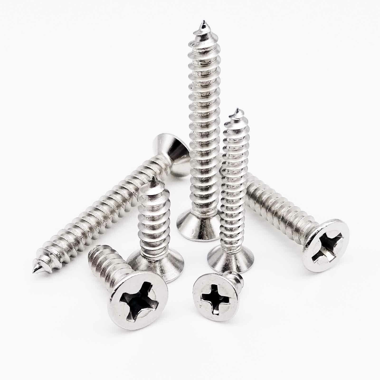 M1-M6.3 SUS304 Mini Micro Phillips Flat Countersunk Head Self-tapping Wood Screw