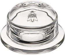 La Rochere Bee Butter Dish Set, Clear, 2 Oz.
