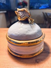 Capodimonte, Edoardo Tasca Italy Piccolo Porta Gioie Ceramica Cm 12 Anni 60