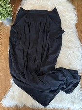 BCBG Maxazria New With Tags Black Lined Pockets Boho 100 Silk Skirt Sz XXS