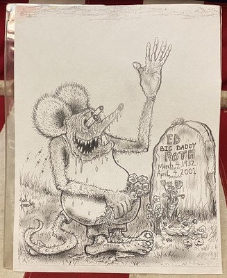 Vintage Hot Rod Art Print Mark Kessler Rat Fink Ode to Ed Roth Car