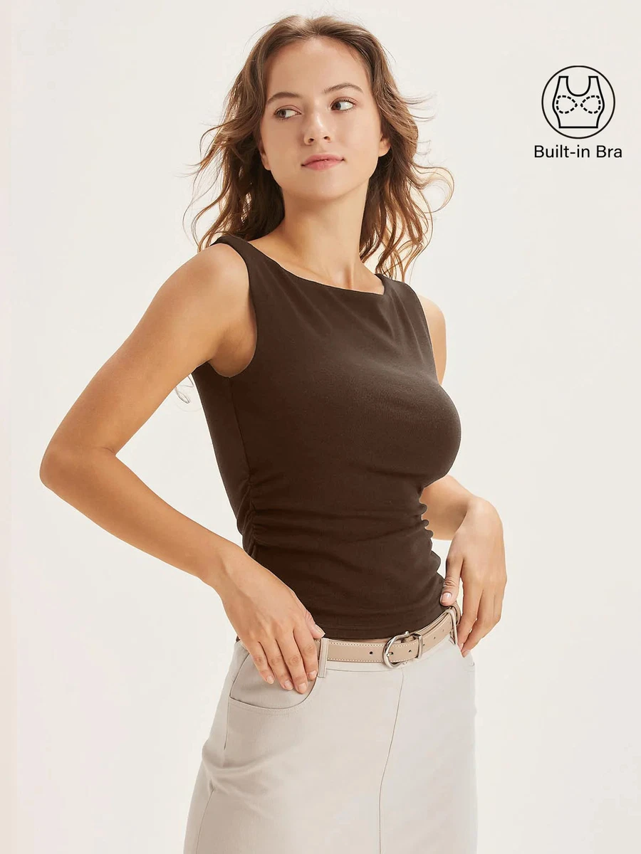 Boat Neck Tank Tops for Women for sale | eBay