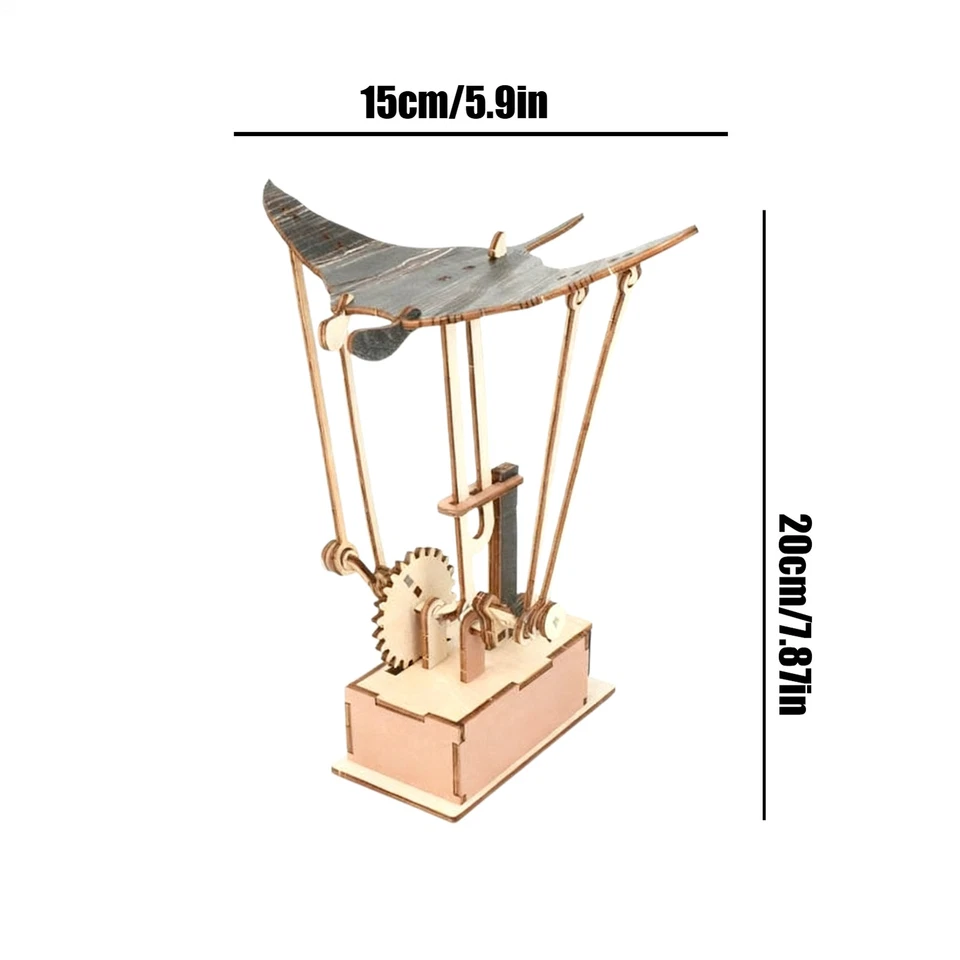 Деревянные фигурки Manta Ray Automaton ручной работы Manta Ray для плавания - Изображение 2 из 4