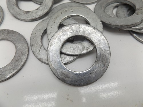 1-3/8" Hot Dip Galvanized Flat Structural Steel Washers 15 pcs NOS - Picture 2 of 2