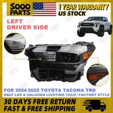 Left Driver Side Headlight Assembly For 2024-2025 Toyota Tacoma 81150-AK010