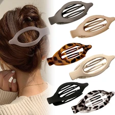 NEW Flat Hair Clips for Women – 6Pc Multicolor Flat Claw & Duckbill Clips | No-S