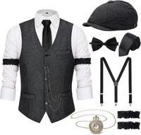 20Er Jahre KostüM Herren 20Er Jahre Accessoires Gatsby Herren-1920Er Hut Weste