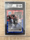 Donruss 2020-21 Tre Jones #204 Spurs Rated Rookie Auto Holo Red/Blue /20 PSA 10