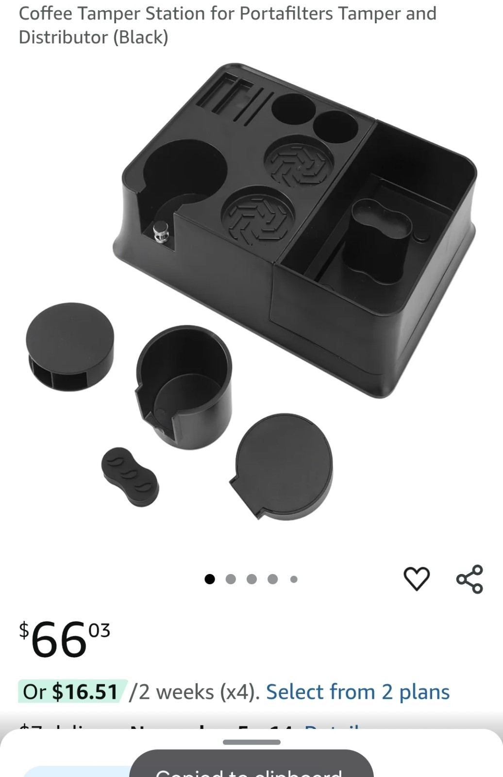 Aieve 51 to 58mm Coffee Tamper Holder, Anti Slip Plastic Coffee Tamper Station