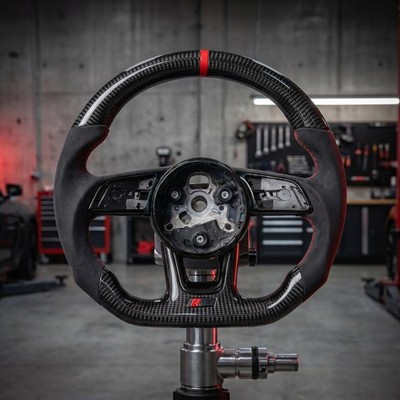 100% Real Carbon Fiber Steering Wheel for Audi A3 A4 B9 RS3 S3 RS4 S4 A5 S5