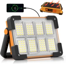 Lampara trabajo solar 120w 144 led 10000lm 4 modos recargable ip66 exterior por
