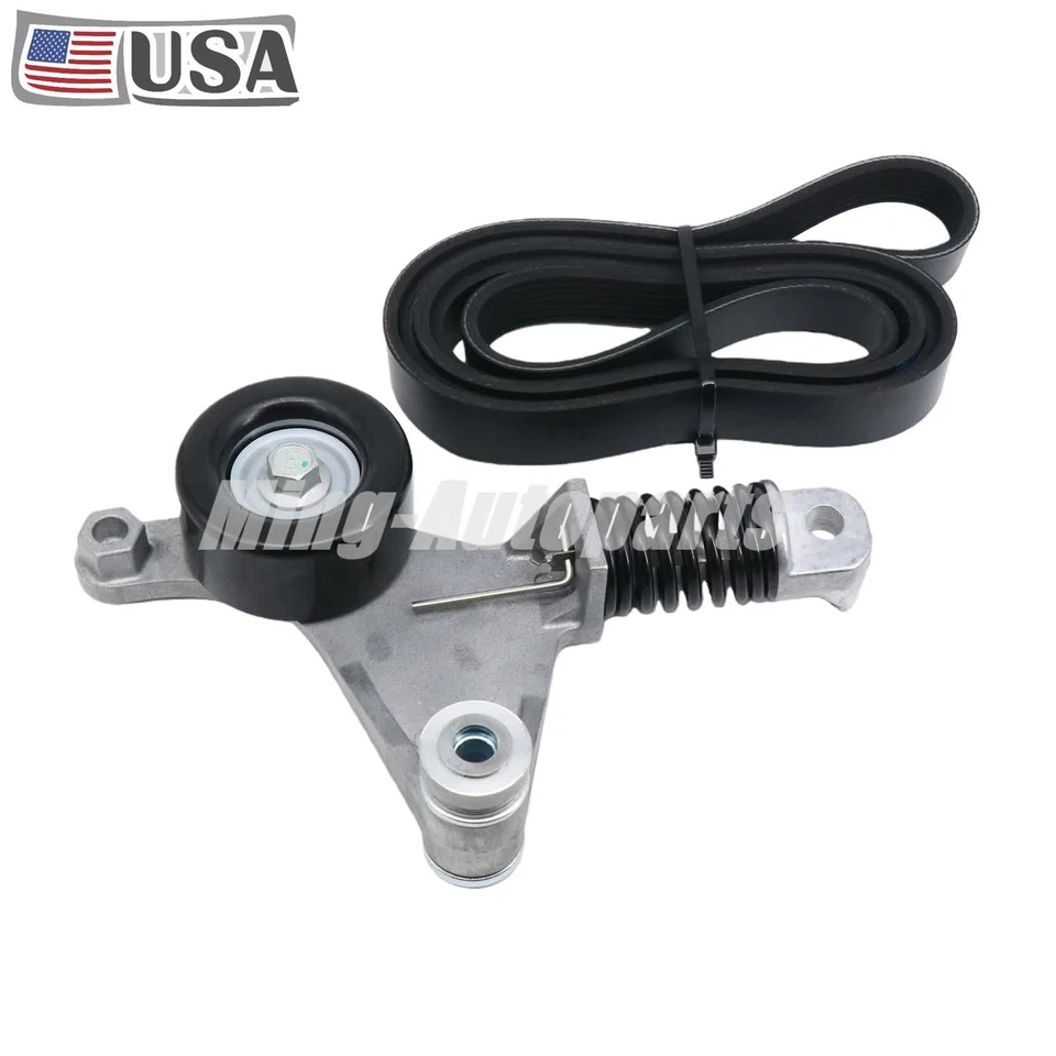 Se adapta a Toyota RAV4 Camry Pontiac Scion 2.4L Accesorio Tensor de correa de transmisión y correa Foto 3 de 4