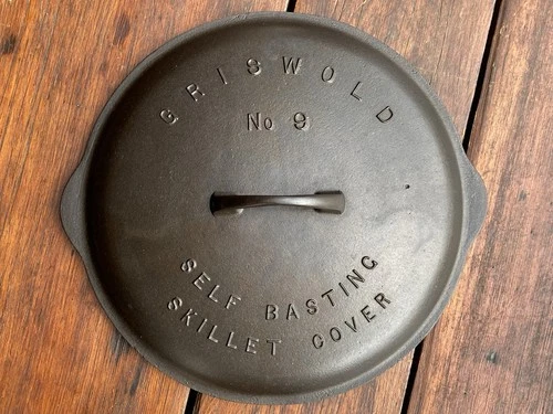 Griswold Cast Iron #9 Fully Marked Low Dome Skillet Lid