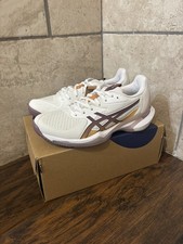 ASICS Gel SOLUTION Speed FF 3 Clay Tennis Shoes Womens White Mauve Orange Size 7