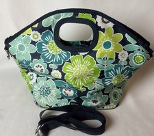 NWT 31 Thirty One Party Thermal Insulated Cooler Bag Tote Blue Green Floral