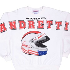 VINTAGE RACING INDY CAR MICHAEL ANDRETTI SWEATSHIRT 1990S LARGE MADE USA