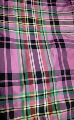 Designers Guild Seidenstoff 'Chennai' Karo Tartan Fuchsia 135 cm x 900 cm