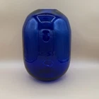 Vintage MCM Blenko Don Shepherd Art Glass "Pill" Vase 8016M Sapphire 10.5”