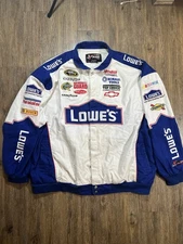 WHITE 4XL JIMMIE JOHNSON CHASE AUTHENTIC STITCHED LOWES NASCAR RACING JACKET
