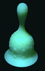 Vtg 6" Fenton Daisy & Button Lime Green Custard Uranium Glass Bell FREE US SHIP
