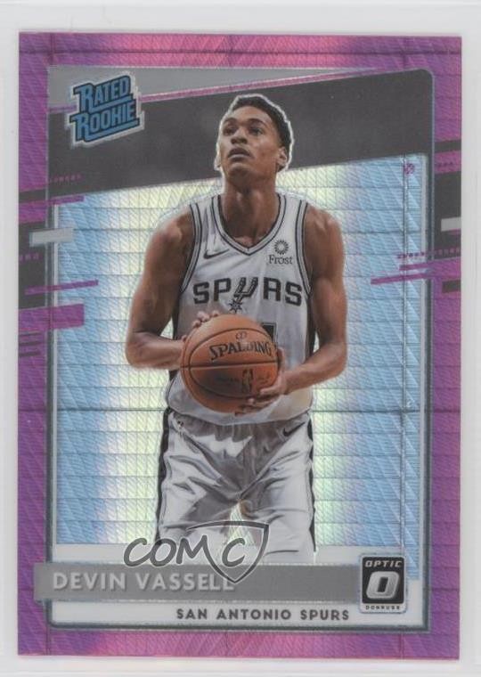 2020 Panini Donruss Optic Rated Rookie Hyper Pink Prizm Devin Vassell #161 uk2
